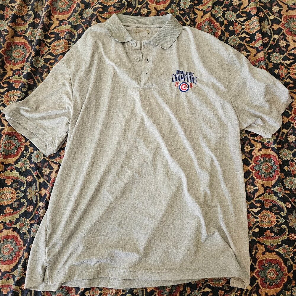 Chicago Cubs 2016 National League Champs Men's Polo Shirt 2XL